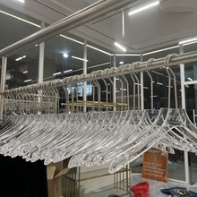 服装店专用男女装亚克力透明塑料衣撑儿童防滑衣挂裤夹架批发logo