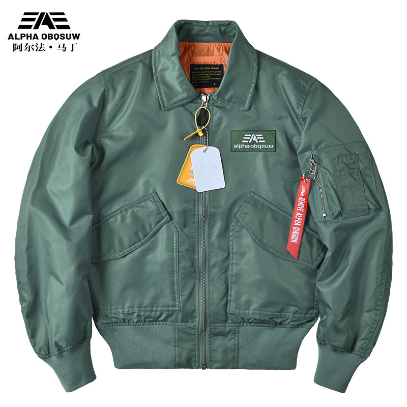 Aviator Jacket Men's Jacket Classic Lapel Spring and Autumn Alpha Martin Fashion Brand Casual Loose Flying Suit