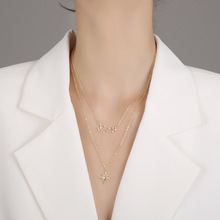 双层十二星座项链女时尚气质个性设计感网红锁骨链2021年新款颈链
