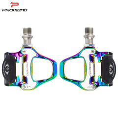 PROMEND Bicycle Pedal Road Bike Lock Pedal Aluminum Colorful Bicycle Riding Pedal Accessory