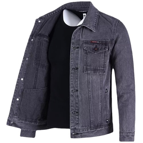 Jacket  Men's Youth Jacket Spring and Autumn Season Cool Style Workwear American Style Outerwear Trendy Brand New Denim Casual