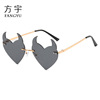 Small sunglasses, universal cute metal glasses suitable for men and women, city style