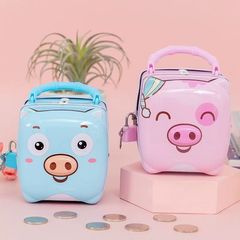 創意の子豚の鉄の金属の貯金箱の学生の小銭の収納缶は子供のプレゼントの幼稚園の六一の賞品をロックします。