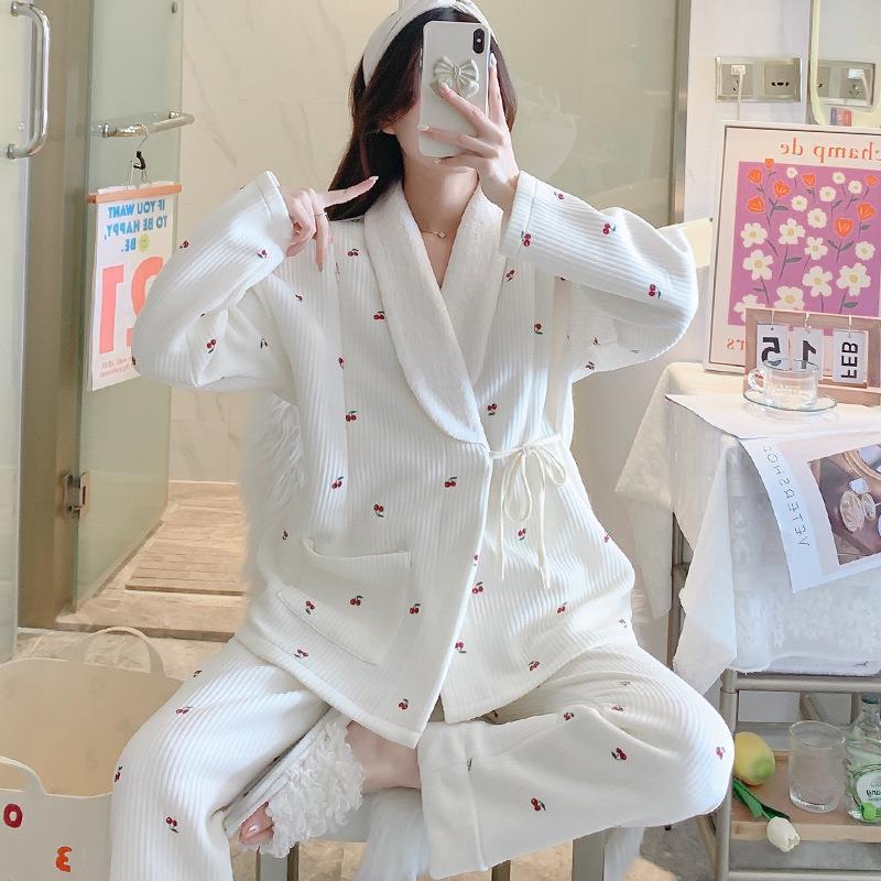 에어코튼 산후복 봄가을겨울 기모노 산후수유파자마 임신기간 11월12일 임산부 퇴원 앉기 10