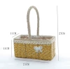 ►◎◉◎◈◄Bamboo beige rectangular ►◎◉◎◈◄