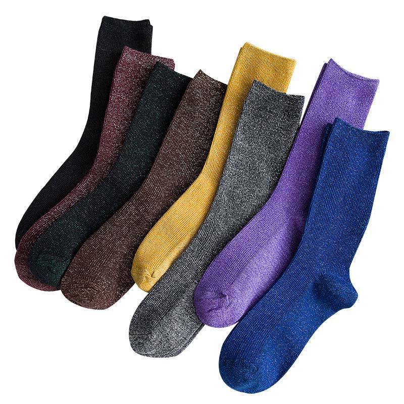 Fashionable Solid Color Crew Ribbed Hot-Selling Loose Korean Youth Women's Pure Soft Luxury Socks for Women Fashionable Solid Color Crew Ribbed Hot-Selling Loose Korean Youth Women's Pure Soft Luxury Socks for Women