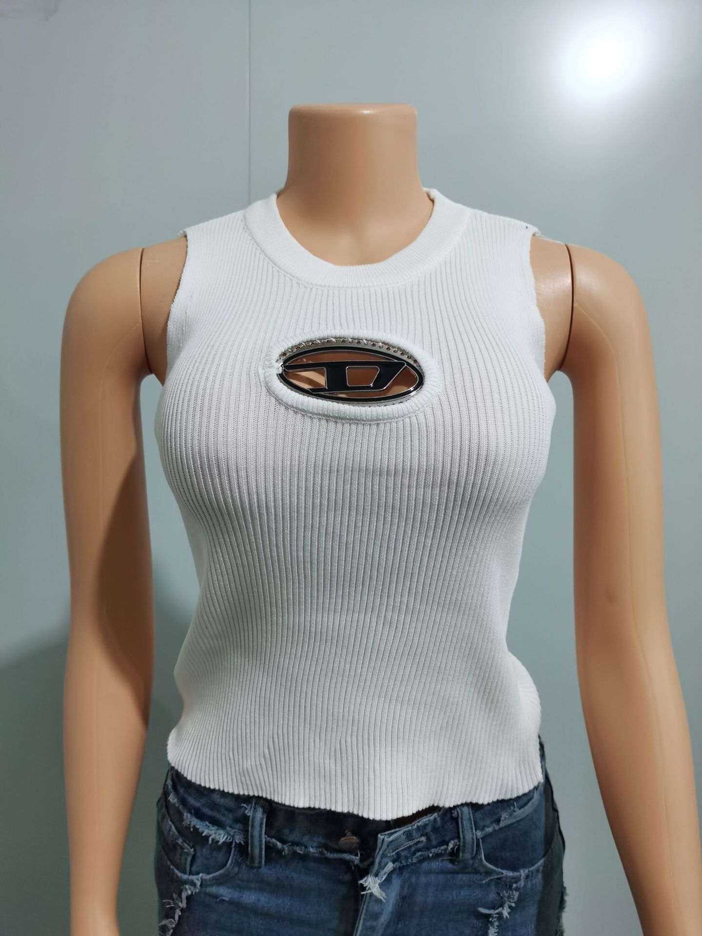 Ensemble de vêtements polyvalent printemps-été : gilet moulant et sexy pour femme_voghion.com