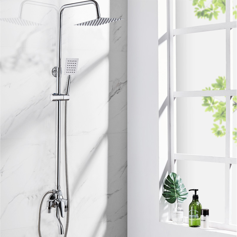 Temperatura constante negra cubierta clara ducha de ducha conjunto de boquilla presurizada cobre todo el baño directo espacio de aluminio temperatura constante ducha