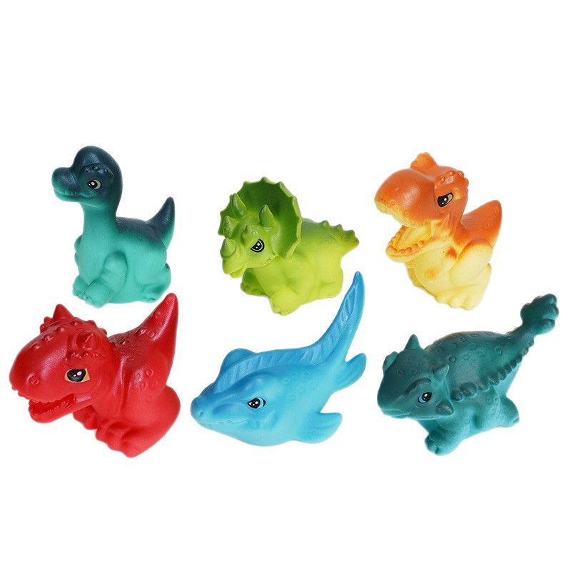 Bebé y niño juguetes de pellizco descompresión ventilación pellizco música padres-hijos voz interactiva dinosaurio baño juguetes de agua