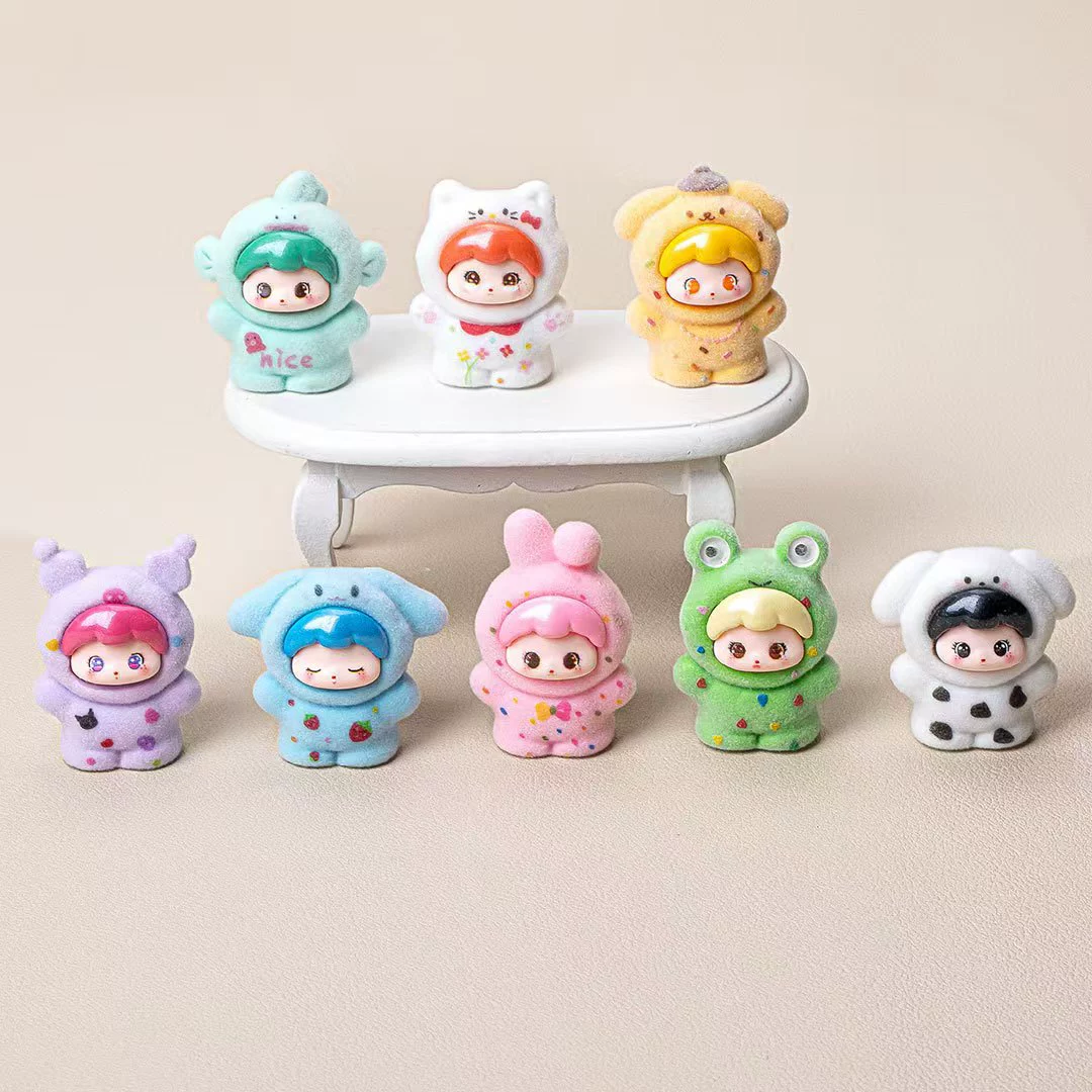 Новый товар производителя флокинг Санлио, DIY handmade, прямой эфир, слепой бокс, аксессуары для сумки, микрорельеф, смоляные милые частицы, украшения