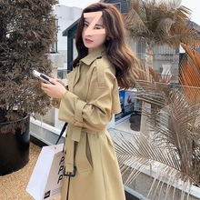 风衣女宽松2025春秋装韩版气质双排扣中长款外套百搭显瘦收腰大衣