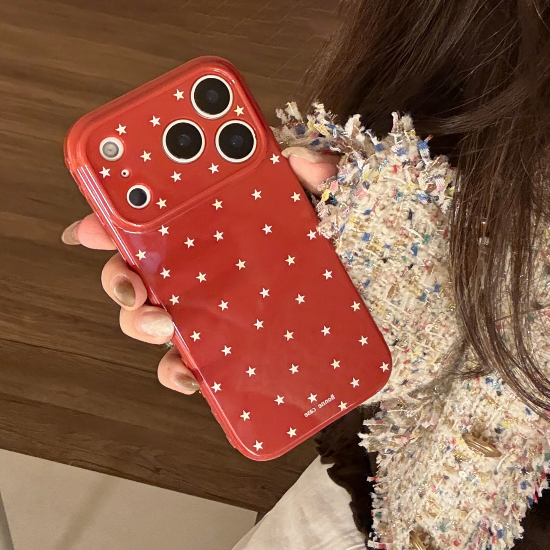 Protective Phone Case For IPhone 17 16 15 14 13 12 11 Pro Promax Plus Simple Little Star Phone Case Burgundy 13 Personality Ins Wind_voghion.com