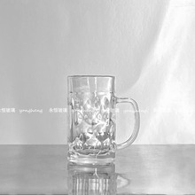 韩国ins玻璃杯创意迷你把手小茶杯果酒杯子玻璃家用透明茶杯