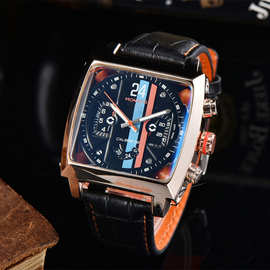 速卖通TA牌男士自动机械手表高品质多功能五针夜光日历皮带手表批