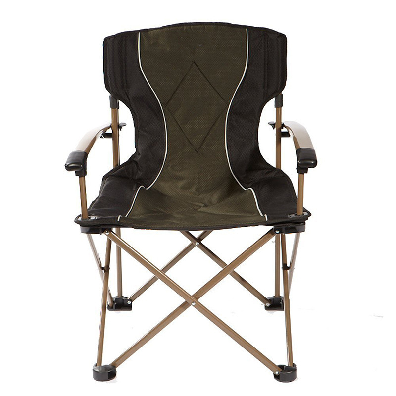 Silla plegable al aire libre nuevo metal reclinable doble capa de alta densidad tela Oxford estilo personalizable por mayor