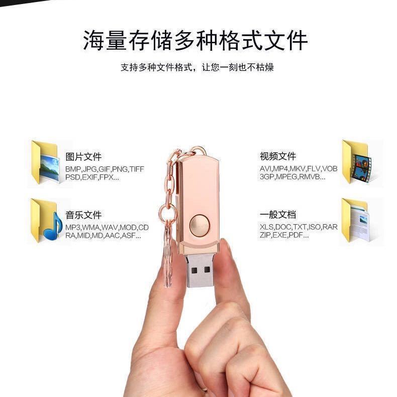 U盘高速大容量无损电脑防水学生办公u盘正品足量车载旋转|undefined