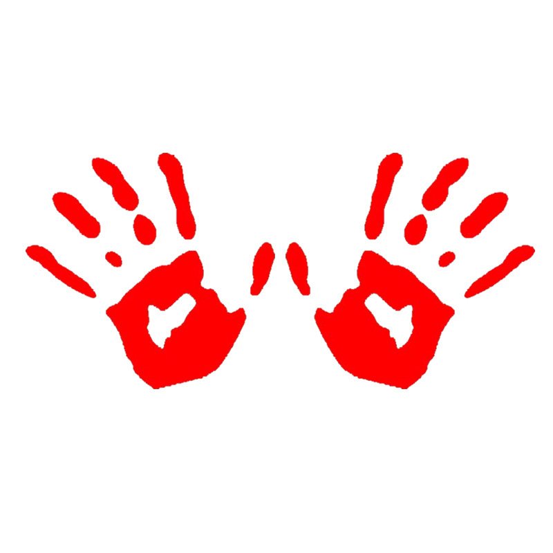 팜 프린트 10.5*10cm 쌍-레드