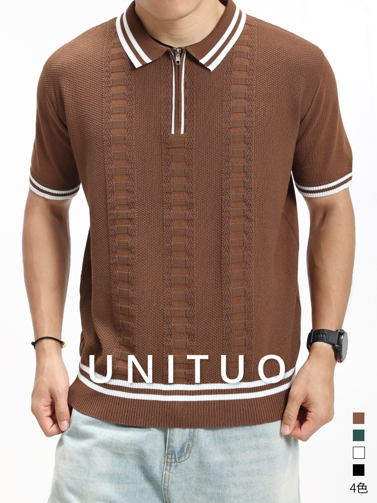 Camiseta de polo de hielo de alta calidad para hombres de verano de negocios casuales de viento Paul llevó camiseta de manga corta para hombres