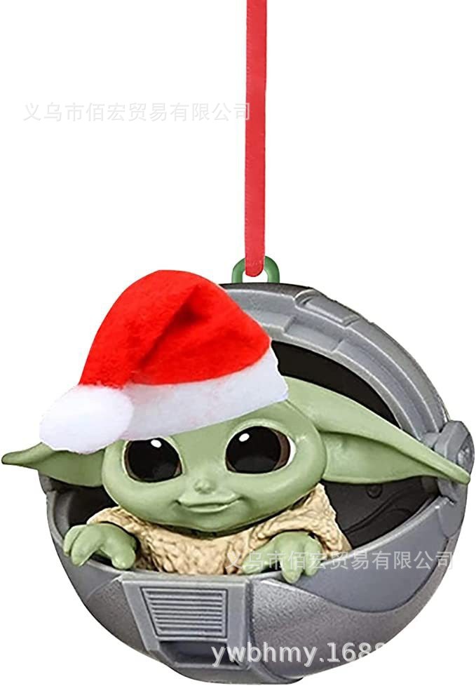 Nuevo producto transfronterizo Decoración de Navidad Baby Y-oda Baby Yoda Decoraciones de Navidad