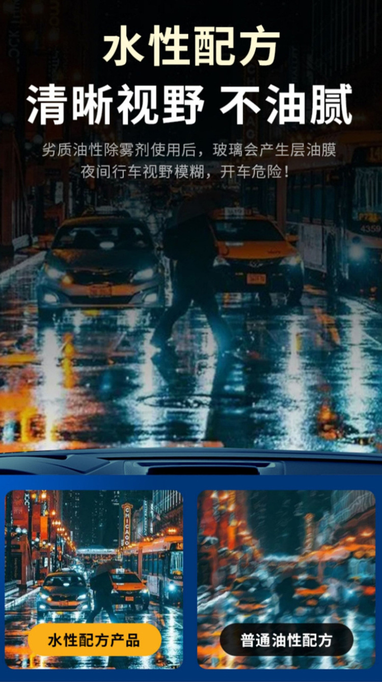Glass anti-fog agent, glass anti-rain agent, rearview mirror anti-rain agent, car glass water repellent, car water repellent