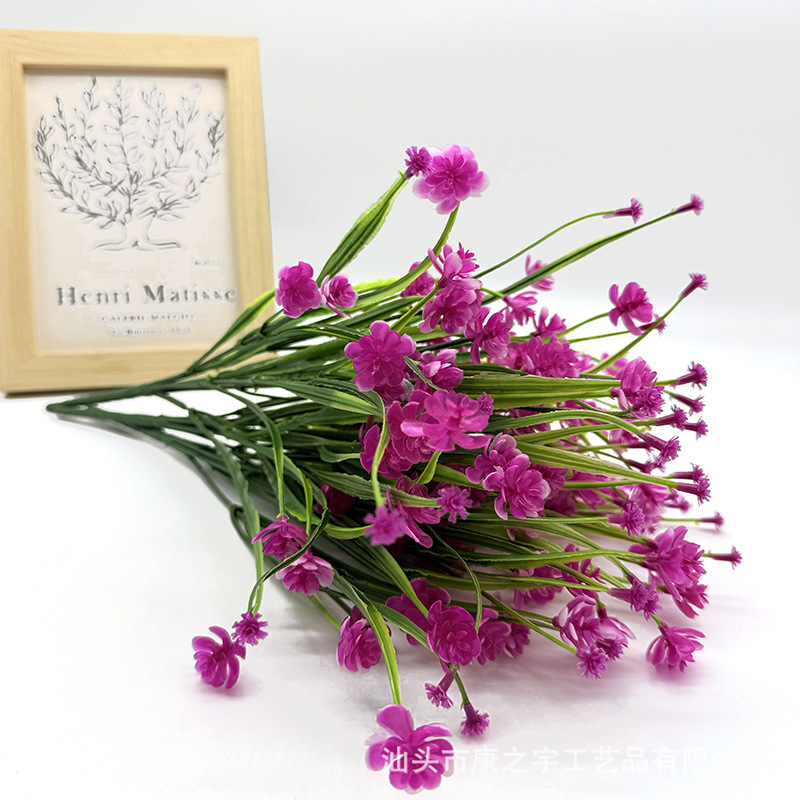 Flores artificiales de camelia de 7 ramas, resistentes a los UV – decoración para interiores, venta en Amazon, lote de fábrica.