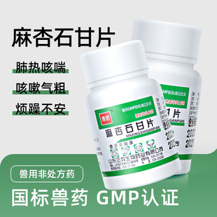Veterinary Medicine: Maixingstonegan Tablets for Chickens, Ducks, Geese, Pigeons, and Rabbits, for Treating Cough, Asthma, and Respiratory Diseases in Dogs