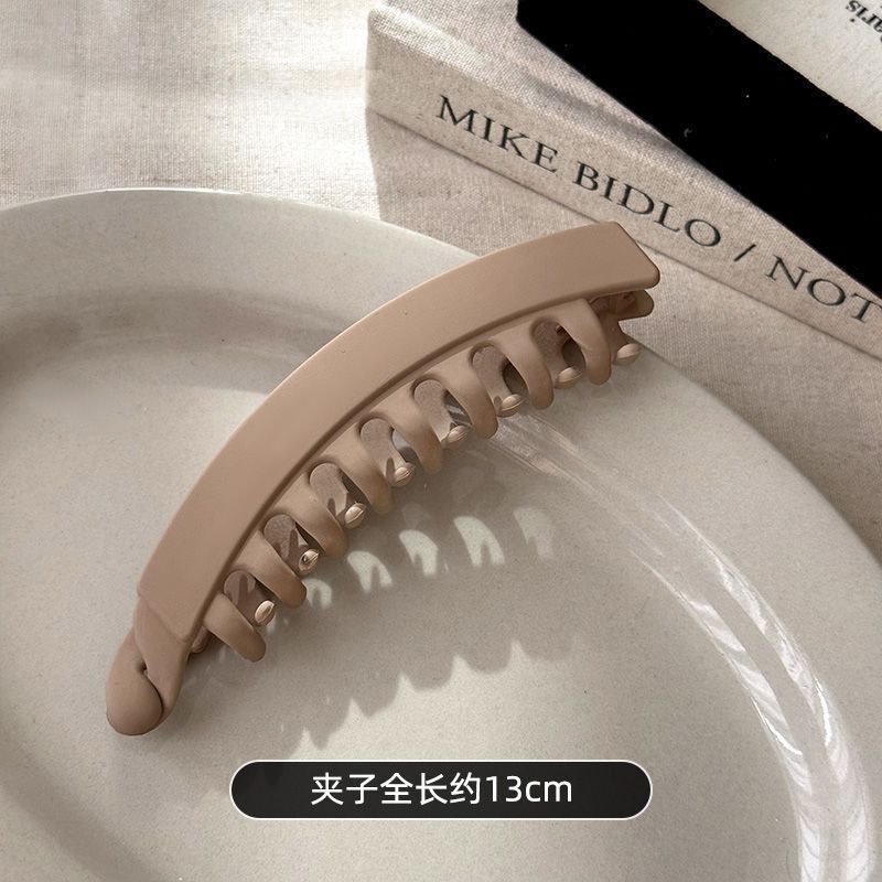 大号发量多扭扭香蕉夹竖夹莫兰迪发夹女复古高马尾固定抓夹头饰|undefined