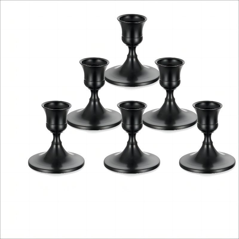 Transfronterizo Amazon Black Candelabro para la decoración de la repisa de la mesa de Navidad de acción de gracias festiva o hogar