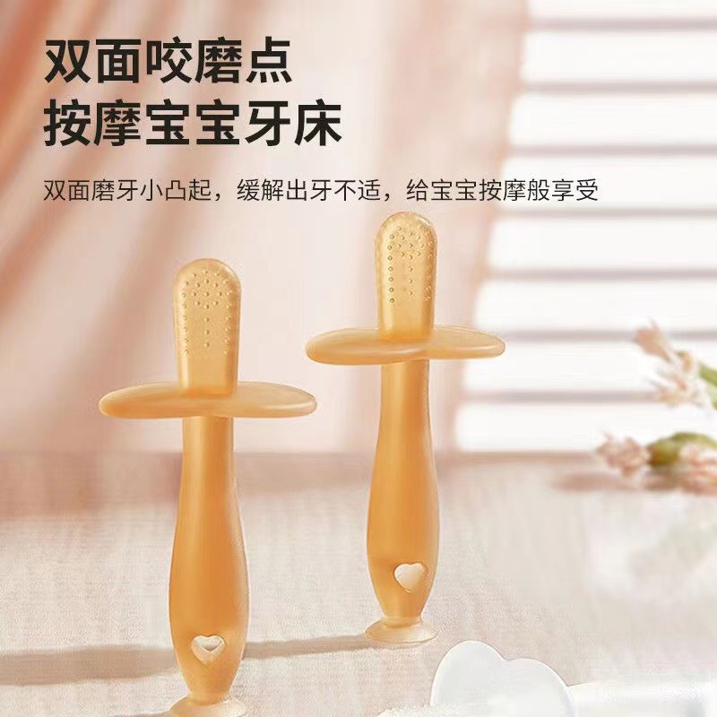 Silicone líquido palillo de dientes para bebés goma de diente para bebés grado alimenticio pegamento de mordida resistente a la comida mano palillo de dientes de plata nano con ventosa