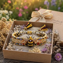 ���R�d����վ��yʽ���¿�Honey Bee Woven Bracelet�۷侎�����
