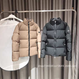 正确版本25FW蒙家高版本袖标LOGO男士商务休闲版羽绒服夹克OS版型