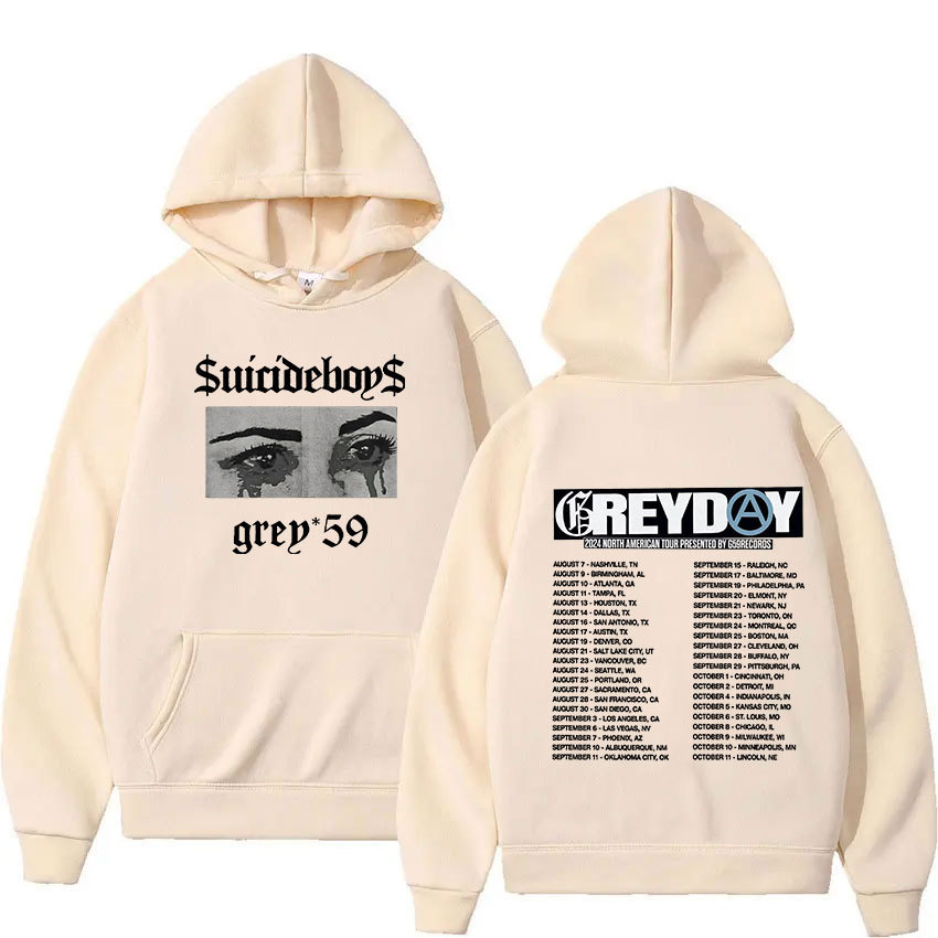 2024 Suicideboys Grey Day G59 Graphic Hoodie Men Hip Hop Ret