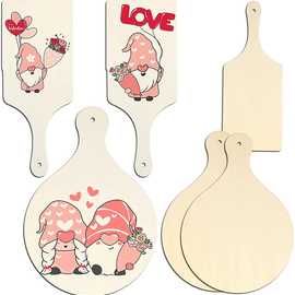 迷你木质小砧板 乒乓球造型绘画DIY木板 家庭厨房烹饪装饰工艺品