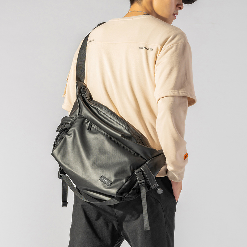 Tangku Crossbody Bag Men's Waterproof Large-Capacity Student Crossbody Bag Commuter Trendy Shoulder Bag Men's Trendy Waterproof Tangku Crossbody Bag Men's Waterproof Large-Capacity Student Crossbody Bag Commuter Trendy Shoulder Bag Men's Trendy Waterproof