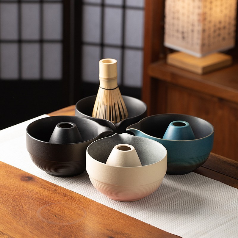 日本製抹茶ボウル、抹茶陶器茶碗、宋代茶道具、茶杯、泡立て器、抹茶ブラシ、茶筅セット|undefined