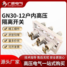 广源电气隔离开关GN30 GN19-12开关户内高压隔离开关穿墙式刀开关