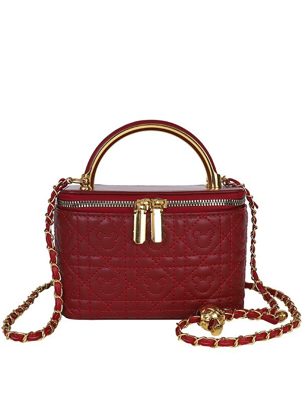 Bolso de mujer de comercio exterior nueva moda caja de mano bordada de diamante bolso cuadrado de oro cadena bolso de hombro