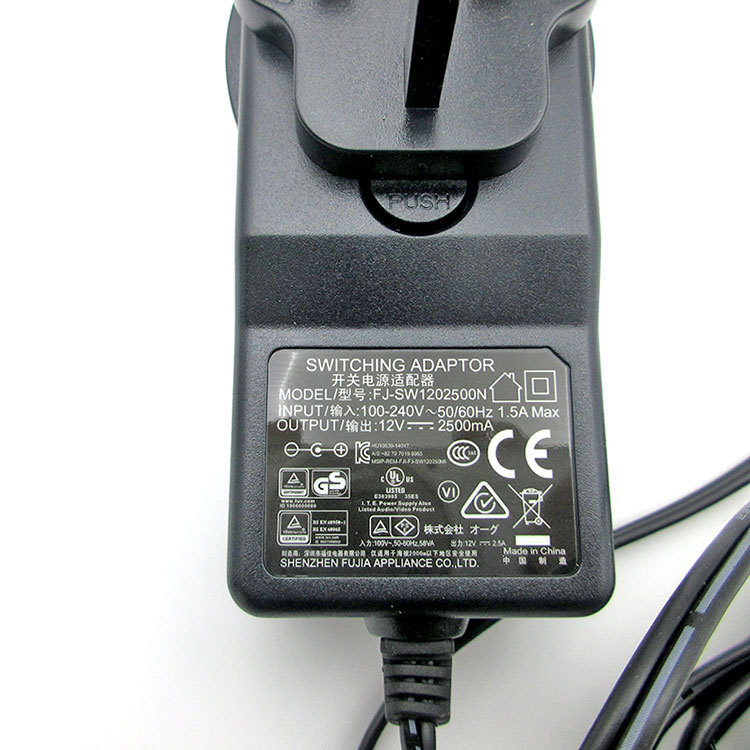 12V2500mA电源配接器液晶显示器监控12V2.5A电源线FJ-SW1202500N