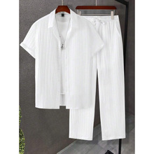 V 46094 Striped Collar Shirt Set �����ſ۷�����װ�羳��