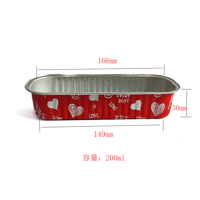 Engrosada papel de aluminio caja de papel de estaño barbacoa rectangular desechable queso patata dulce Sushi al horno Durian caja para hornear