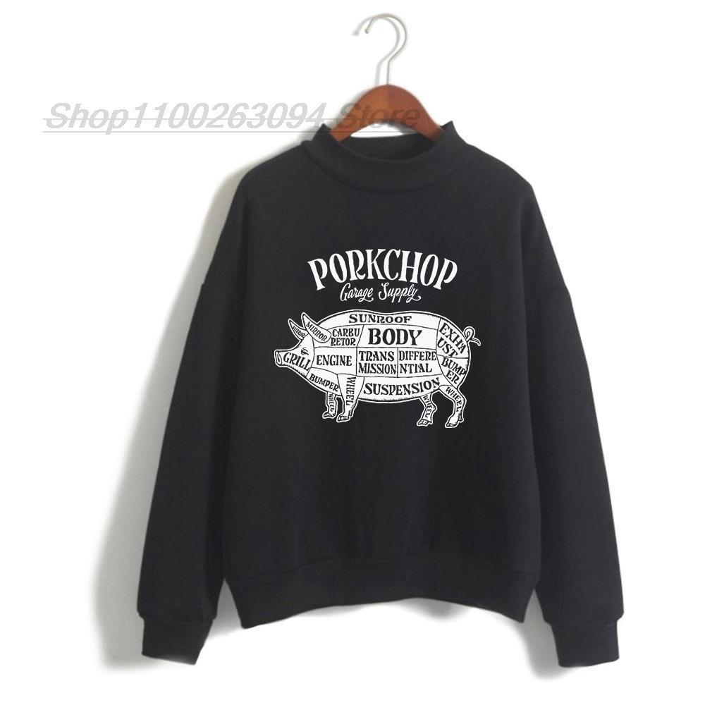 PorkChop Garage Red Sweatshirt Men's Women's Print Pullover