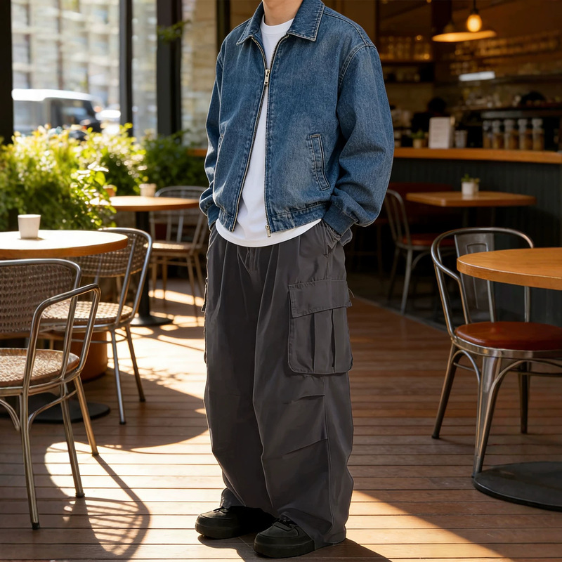 2026 Aliexpress Men's Summer Casual Pants with Multiple Pockets, Loose Fit, Versatile Solid Color Straight-Leg Work Pants in Stock 2026 Aliexpress Men's Summer Casual Pants with Multiple Pockets, Loose Fit, Versatile Solid Color Straight-Leg Work Pants in Stock