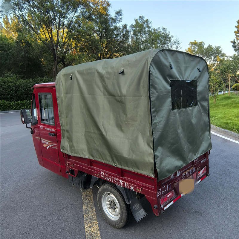 Triciclo eléctrico, cochera, camión pequeño, toldo con polea, toldo deslizante, triciclo retráctil, toldo, paño para la lluvia