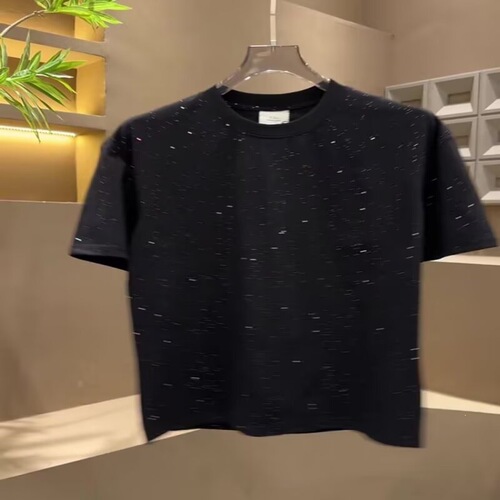 Youth all-match summer American trend fashion brand casual starry sky short-sleeved sequined round collar all-match T-shirt men