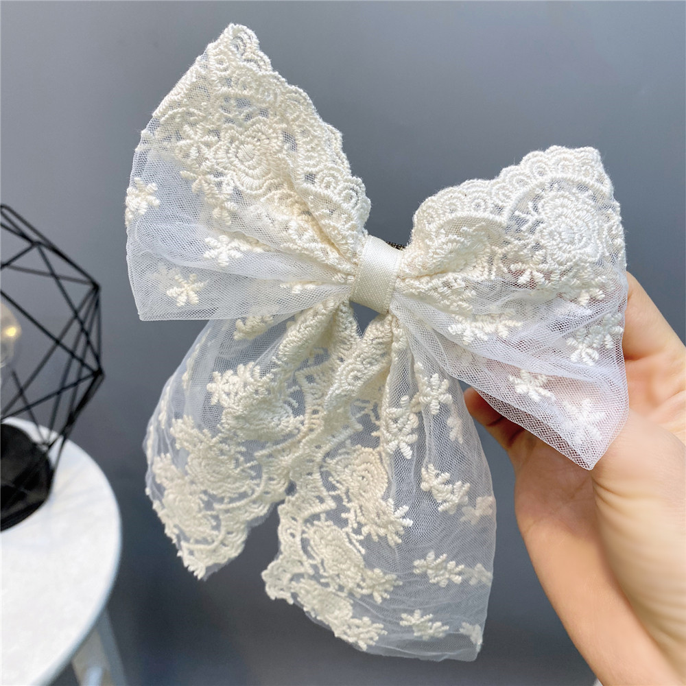 Fashion Lace Bow Long Ribbon Hairpin display picture 8