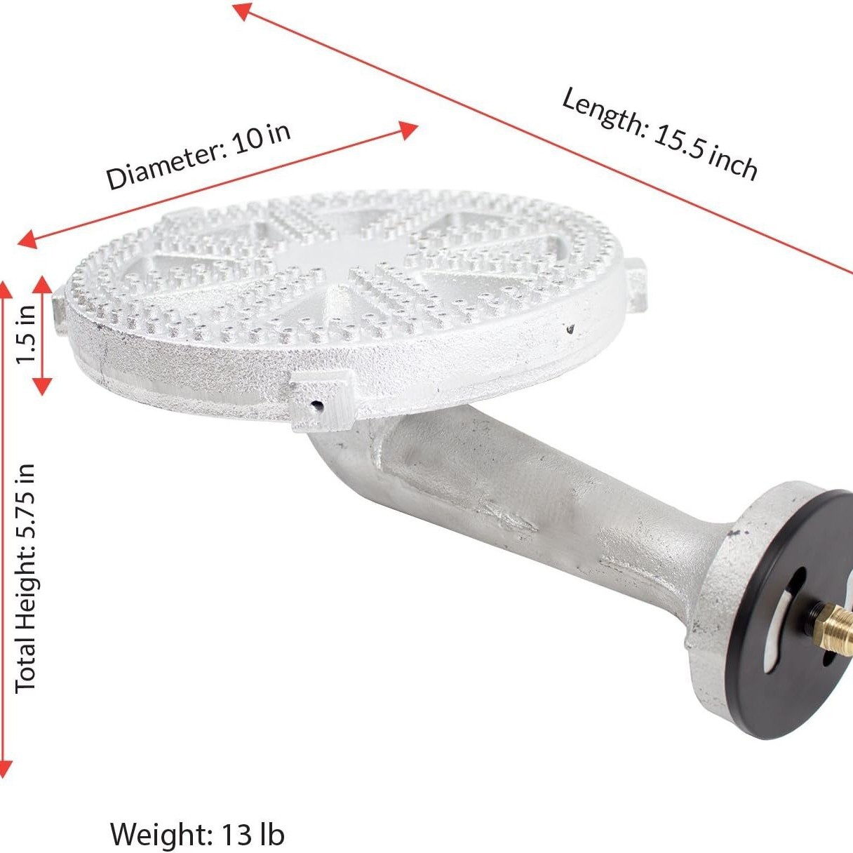 铸铁炉头煤气灶野营炉户外炉头丙烷燃烧器 高压 10 英寸重型燃烧