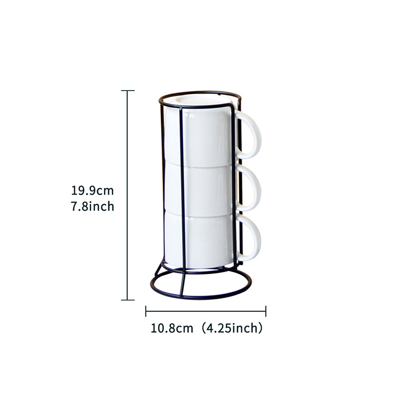 Mug iron rack set-three cup set