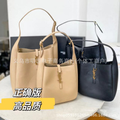25新型楊林真皮toteバッグLE5A7バケツバッグhoboシングルバッグローズ同モデル腋の下トート