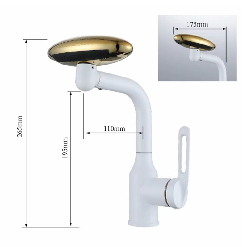 UFO grifo lavabo caliente y fría lavabo baño universal ajustable baño Cuenca del grifo