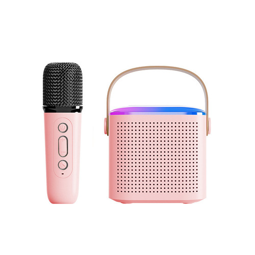 Bluetooth small speaker karaoke small audio wireless children's microphone home karaoke entertainment microphone audio all-in-one machine